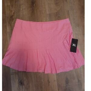 IBKUL Pink Gingham Check Flounce Performance Skirt Skort XL NEW Tennis Golf